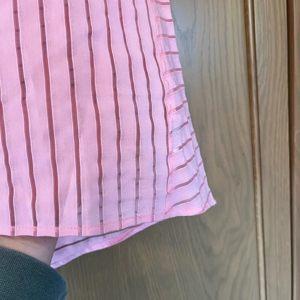 J. Crew Pink Striped Short-Sleeve Top